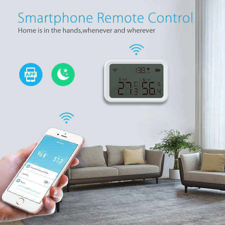 Tuya Smart WiFi Temperature and Humidity Sensor With Alarm Room