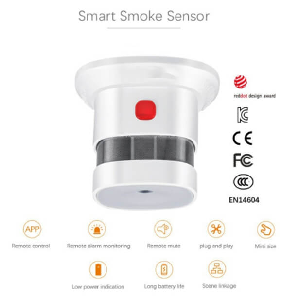 Tuya Zigbee Smoke Detector Fire Alarm Detector Smart Smoke Sensor