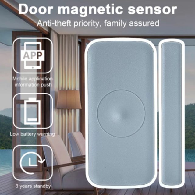 Zigbee Door Contact Smart Wireless Window Magnetic Sensor