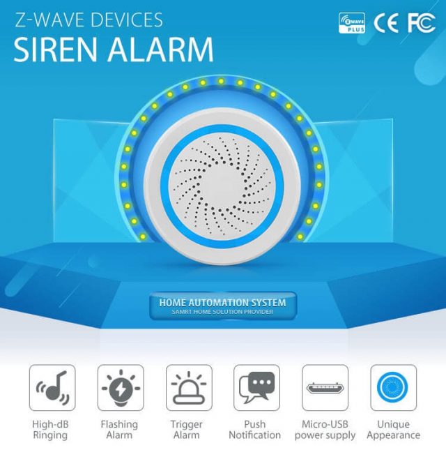 Home Assistant USB Zwave Siren Alarm Sensor