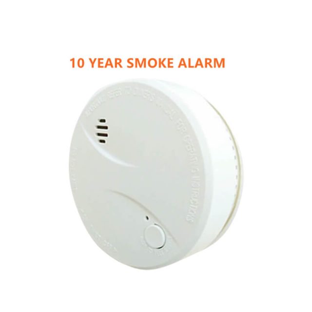 10 year non removable battery smoke alarms