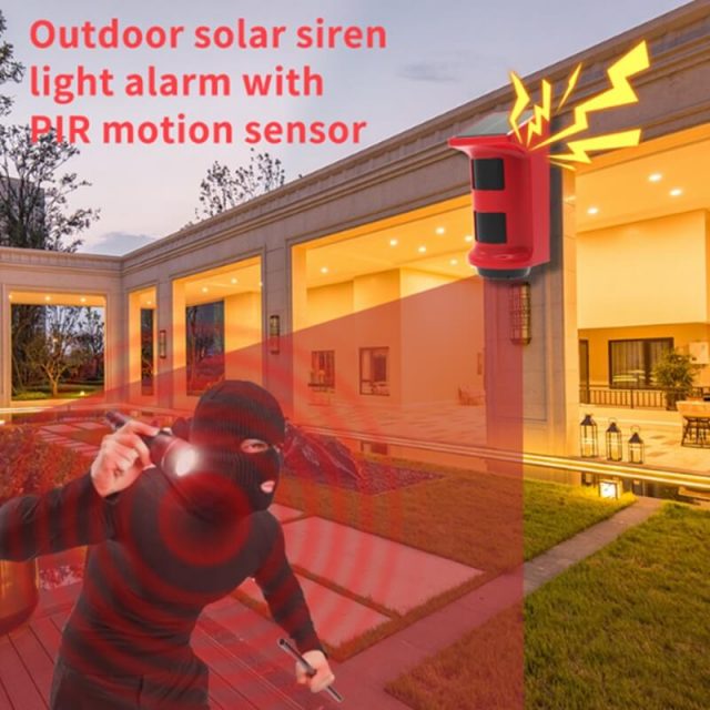 Outdoor Solar PIR Siren sensor (2)