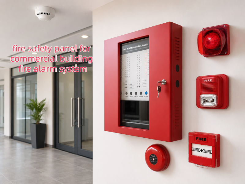 fire safety panel for commercial building fire alarm system