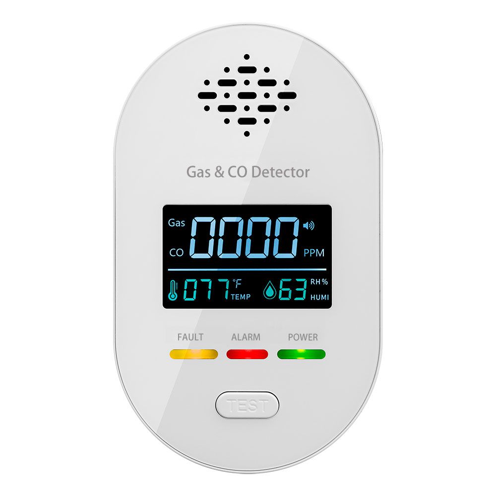 AC 220V 85dB Carbon Monoxide Detector CO Leakage Combustible Gas Alarm