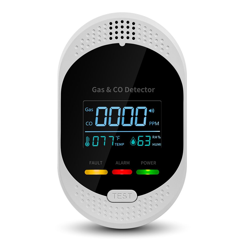 Gas & Carbon Monoxide Detectors Plug in, 4-in-1 Portable Natural Gas Alarm