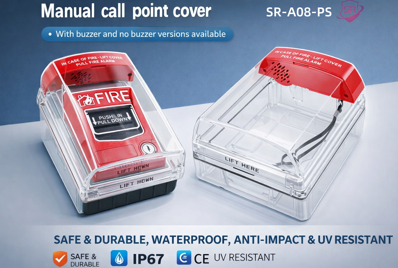 IP67 manual call point cover