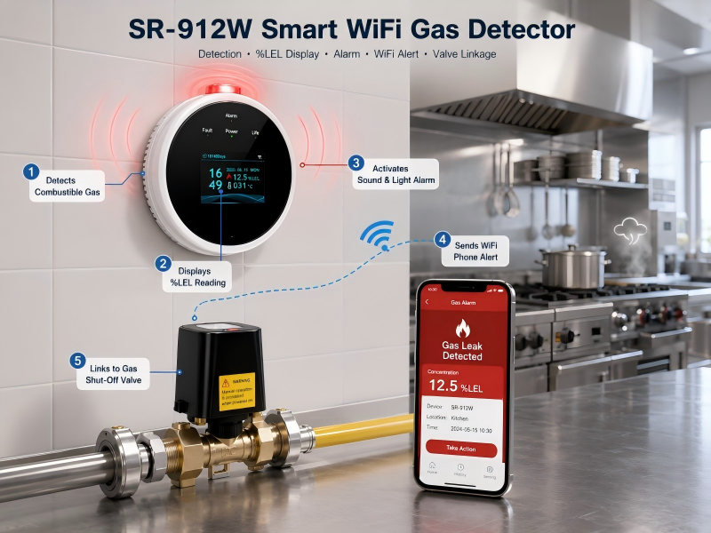 SR-912W detecting combustible gas
