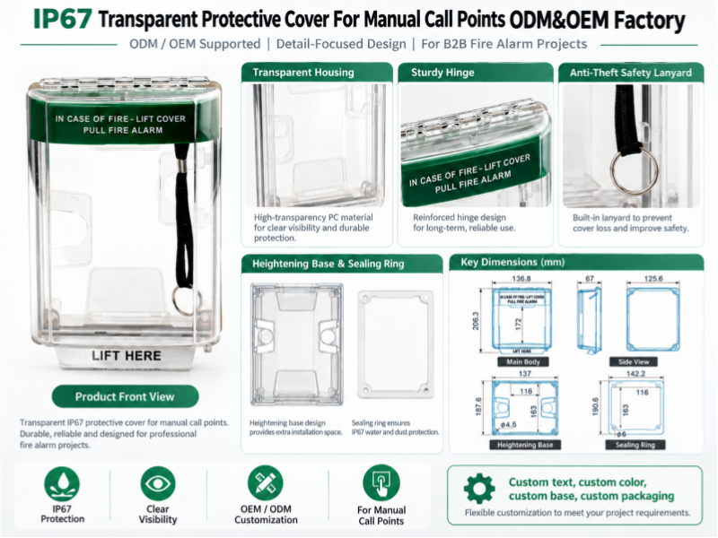 IP67 Protective Cover For Manual Call Points Manufacturer
