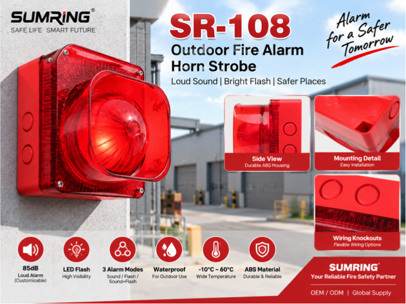 SR-108 Outdoor Fire Alarm Horn Strobe