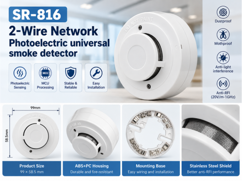 SR-816 2-Wire Photoelectric Smoke Detector