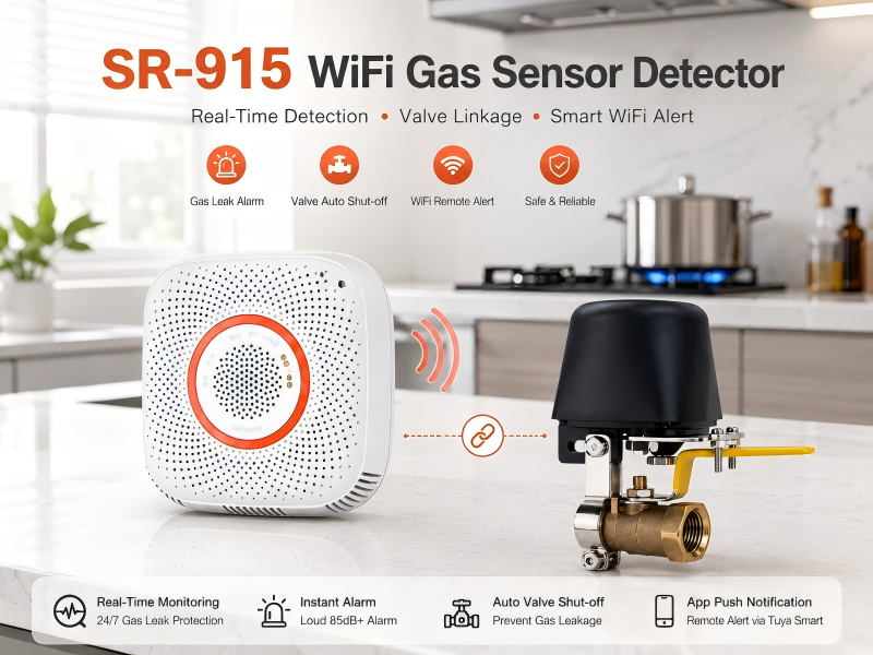 SR-915 Smart WiFi Gas Detector vs traditional gas alarm