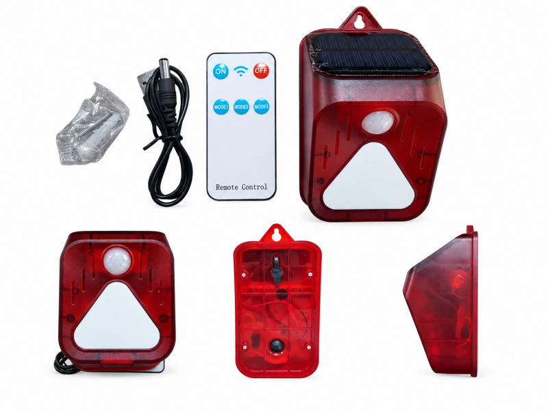 solar sensor light with alarm