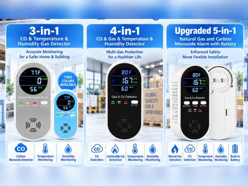 multi-function gas and carbon monoxide detectors